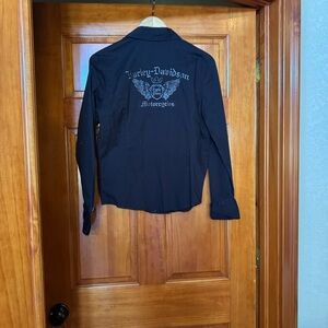 Harley-Davidson Black Shirt with Silver Logo